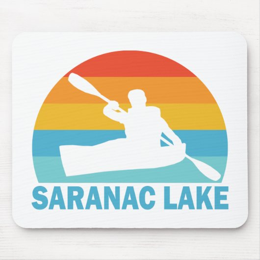 Saranac Lake New York Kayak Mousepad (Vorne)