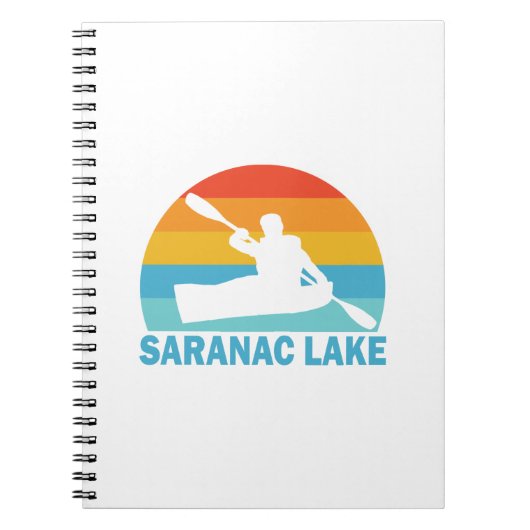 Saranac Lake New York Kayak Notizblock (Vorderseite)