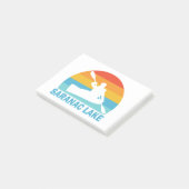 Saranac Lake New York Kayak Post-it Klebezettel (angewinkelt)