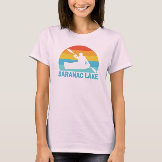 Saranac Lake New York Kayak T-Shirt (Vorderseite)