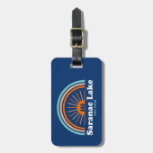 Saranac Lake New York Rainbow Gepäckanhänger (Vorderseite vertikal)