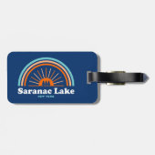 Saranac Lake New York Rainbow Gepäckanhänger (Rückseite horizontal)