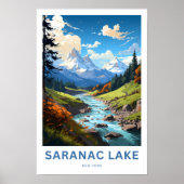 Saranac Lake New York Travel Print Poster (Vorne)