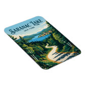 Saranac Lake USA Magnet (Rechte Seite)