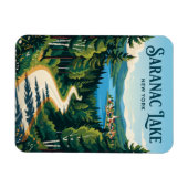 Saranac Lake USA Magnet (Horizontal)