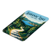 Saranac Lake USA Magnet (Linke Seite)
