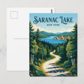 Saranac Lake USA Postkarte (Vorne/Hinten)