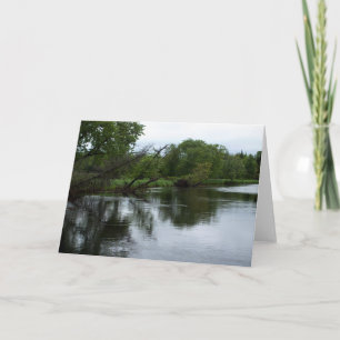 "Saranac River" Foto Adirondack River & Trees Karte