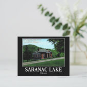 Saranac See, Adirondacks, Library Vintag Postkarte (Stehend Vorderseite)