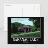 Saranac See, Adirondacks, Library Vintag Postkarte (Vorne/Hinten)