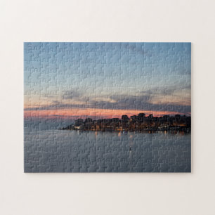 Sarande, Albanien, bei Sonnenuntergang Puzzle