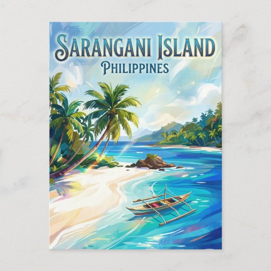 Sarangani-Insel Philippinen Postkarte (Vorderseite)