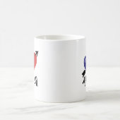 Saranghae I Liebe Du Hangul Koreanisches Herz Kaffeetasse (Mittel)