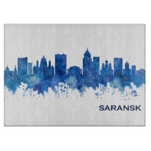 Saransk Russland Skyline Blue Schneidebrett