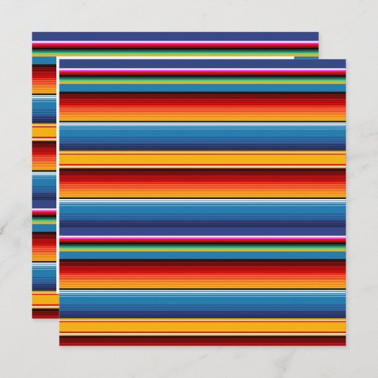 Sarape Cinco de Mayo Einladung (Vorne/Hinten)