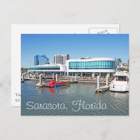 Sarasota an der Bucht Postkarte (Vorne/Hinten)