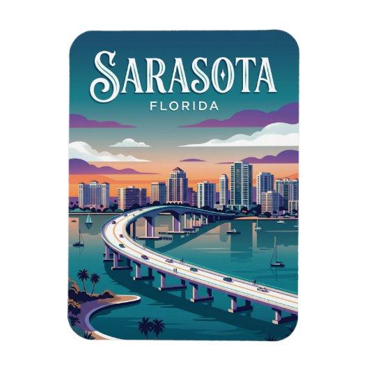 Sarasota Bayfront Park USA Magnet (Vertikal)