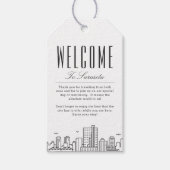 Sarasota City Skyline | Begrüßungstipps Geschenkanhänger (Vorderseite)