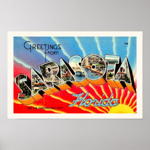 Sarasota Florida 11x17 Vintage Druck Poster