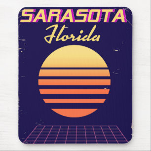 Sarasota Florida 1980er Jahre Vintage-Reise-Druck. Mousepad