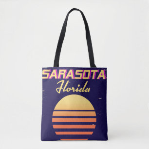 Sarasota Florida 1980er Jahre Vintage Reise Druck. Tasche