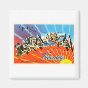 Sarasota Florida alte Vintage Reise-Andenken Magnet