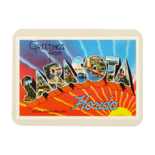 Sarasota Florida alte Vintage Reise-Andenken Magnet