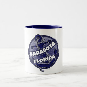 Sarasota Florida Anker wirbelnde Tasse
