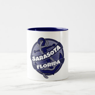 Sarasota Florida Anker wirbelnde Tasse