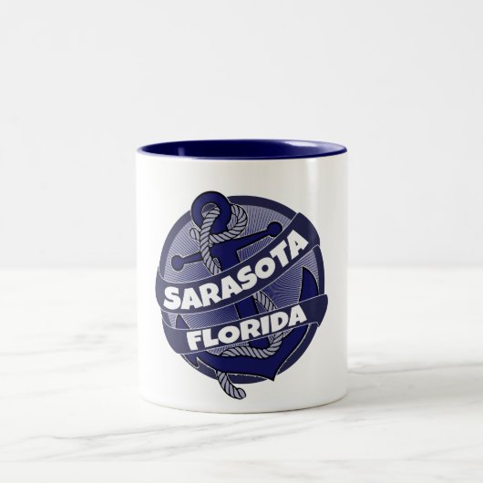 Sarasota Florida Anker wirbelnde Tasse (Mittel)