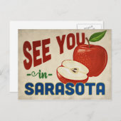 Sarasota Florida Apple - Vintage Travel Postkarte (Vorne/Hinten)
