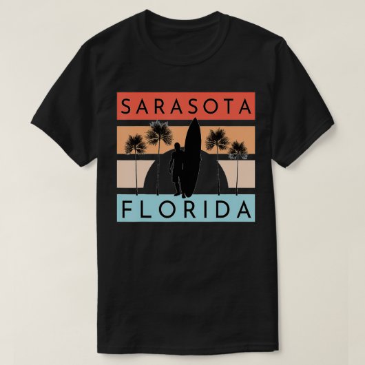 Sarasota Florida Beach Surfing Sommerurlaub T-Shirt (Design vorne)