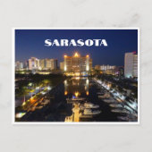 Sarasota Florida bei den Nachtbooten im Hafen Postkarte (Vorderseite)