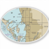 Sarasota Florida Chart Aufkleber (Vorderseite)