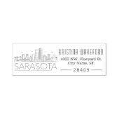 Sarasota, Florida City Skyline | Benutzerdefiniert Permastempel (Design)