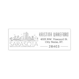 Sarasota, Florida City Skyline | Benutzerdefiniert Permastempel