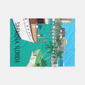 Sarasota Florida Fleecedecke (Vorderseite (Horizontal))