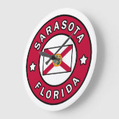 Sarasota Florida Große Wanduhr (Winkel)