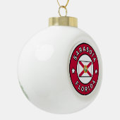 Sarasota Florida Keramik Kugel-Ornament (Links)