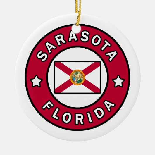 Sarasota Florida Keramik Ornament (Vorne)