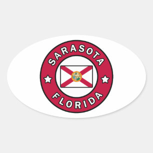 Sarasota Florida Ovaler Aufkleber