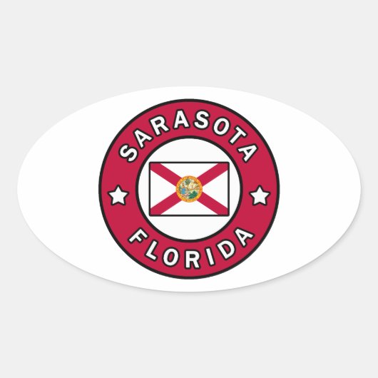 Sarasota Florida Ovaler Aufkleber (Vorderseite)