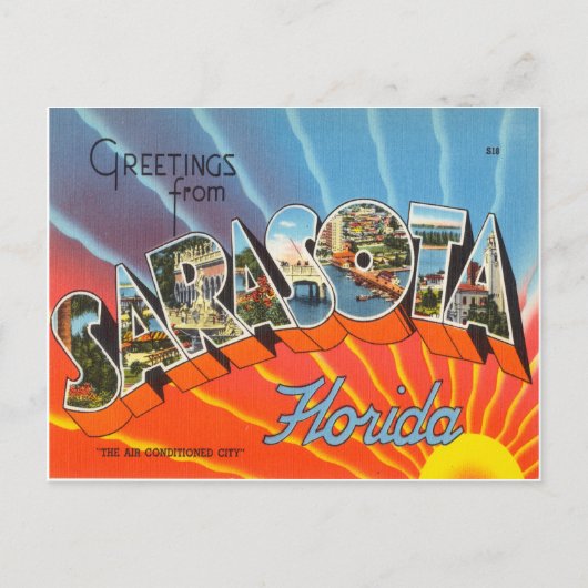 Sarasota Florida Postkarte (Vorderseite)