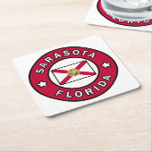 Sarasota Florida Rechteckiger Pappuntersetzer (angewinkelt)