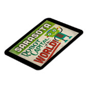 Sarasota Florida Robot - Funny Vintag Magnet (Linke Seite)