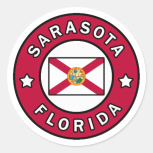 Sarasota Florida Runder Aufkleber