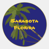 Sarasota, Florida Runder Aufkleber (Vorderseite)