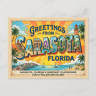 Sarasota Florida – Suncoast-Spielplatz Vintage Postkarte