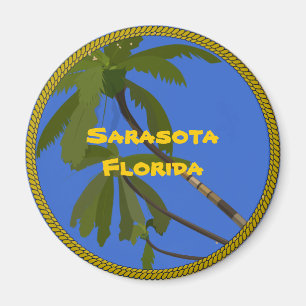 Sarasota, Florida tropische Palmen Magnet