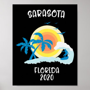 Sarasota Florida Urlaub Surfen Strand Familienreis Poster